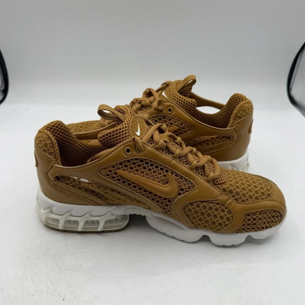 Nike Air‎ Zoom Spiridon Cage 2 Running Shoes Mens 6 Womens 7.5 Wheat HQ3552-799